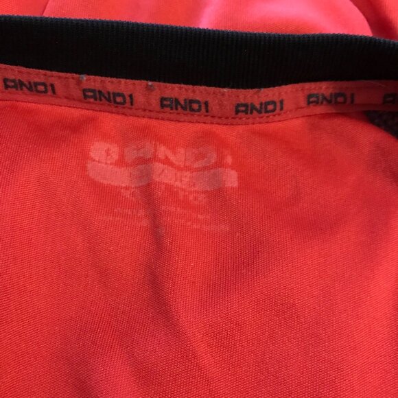 AND1 Boys XL 14 - 16 Red & Black Athletic T-Shirt - Picture 3 of 7